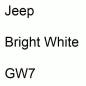 Preview: Jeep, Bright White, GW7.